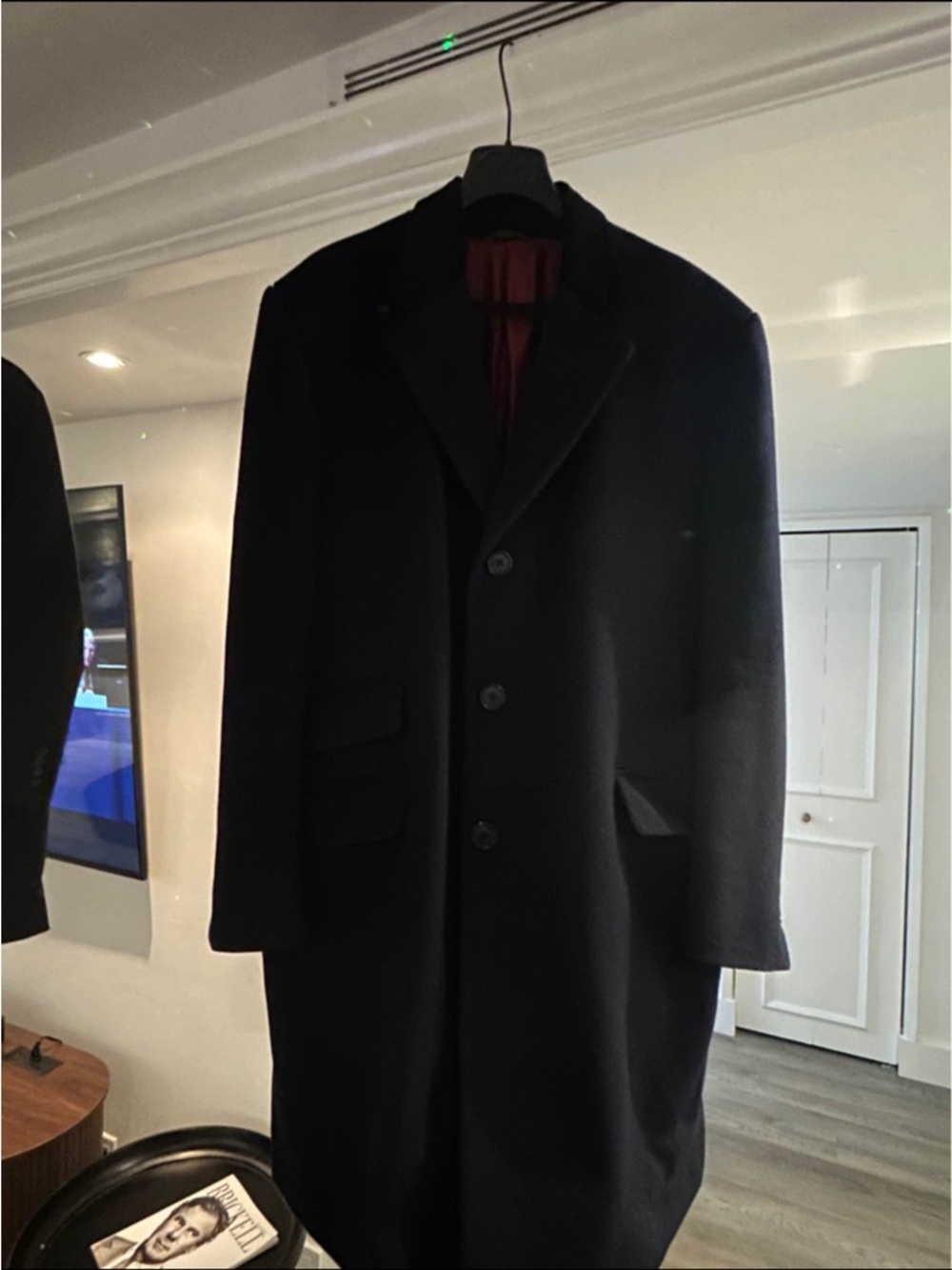 Loro Piana Men's Navy 100% Cashmere Pea Coat